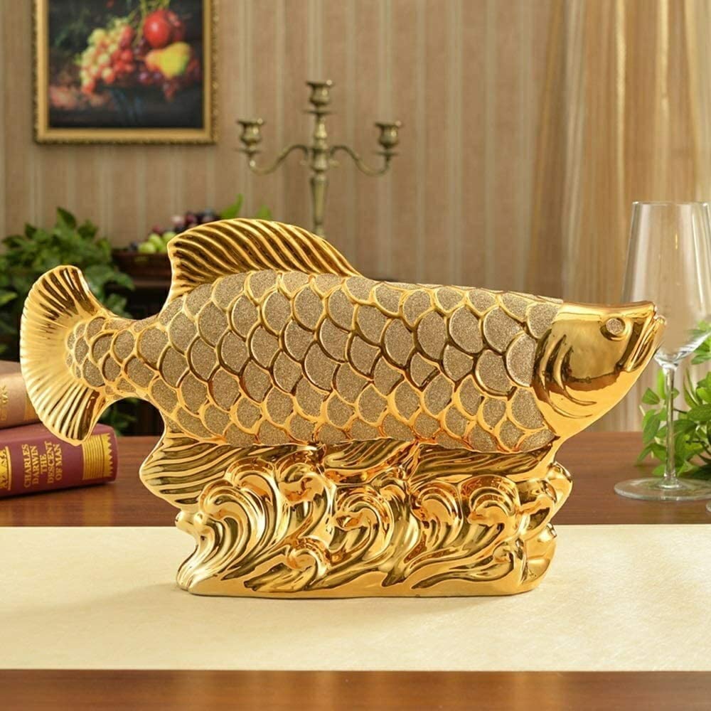 Amazon.co.jp: [AiO JAPAN] 置物 アロワナ 招財龍魚 (しょうざいりゅう