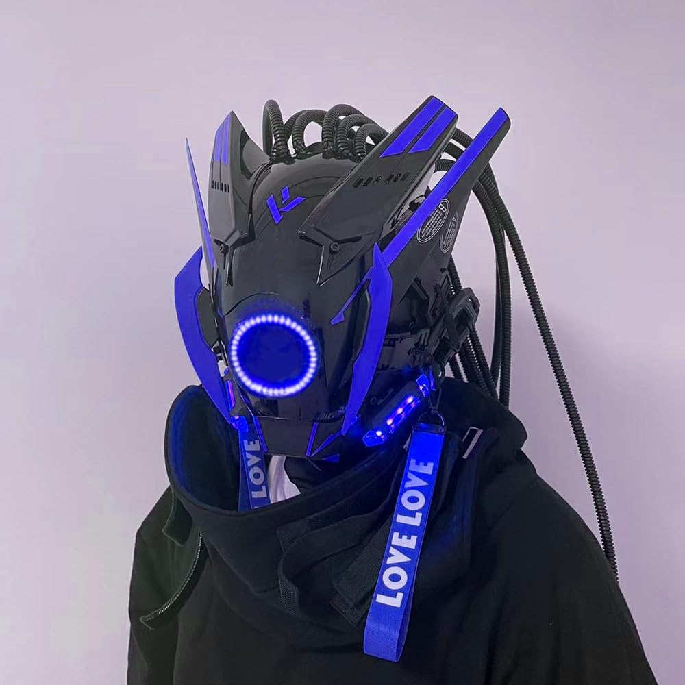 Amazon | サイバーパンクマスク コスプレ 男性用 サイバーパンクマスク