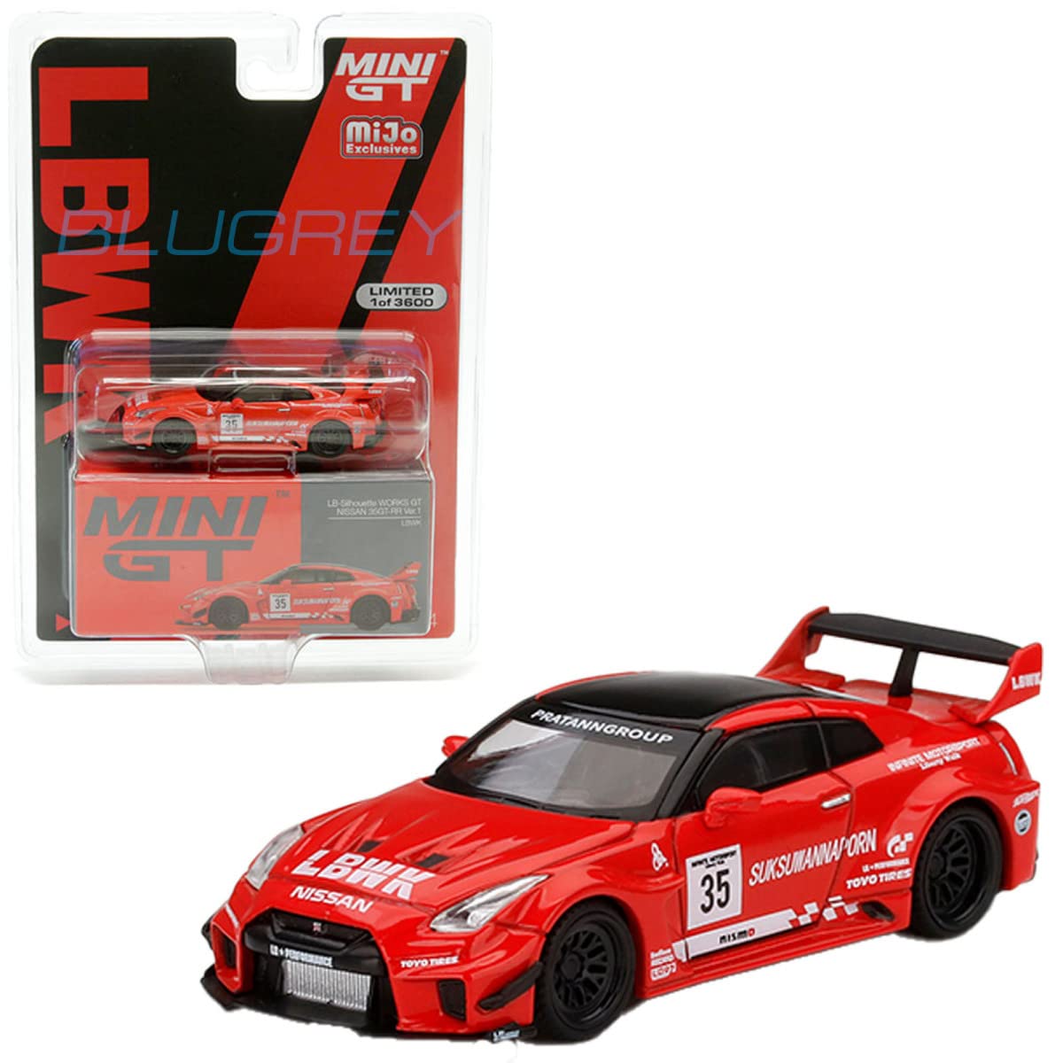 LBWK SKYLINE GT-R ミニカー 青 リバティウォーク B*S様 リバティ
