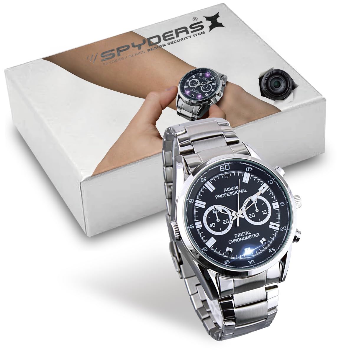 Amazon.co.jp: スパイダーズX（SPYDERSX） スパイカメラ 1080P 腕時計