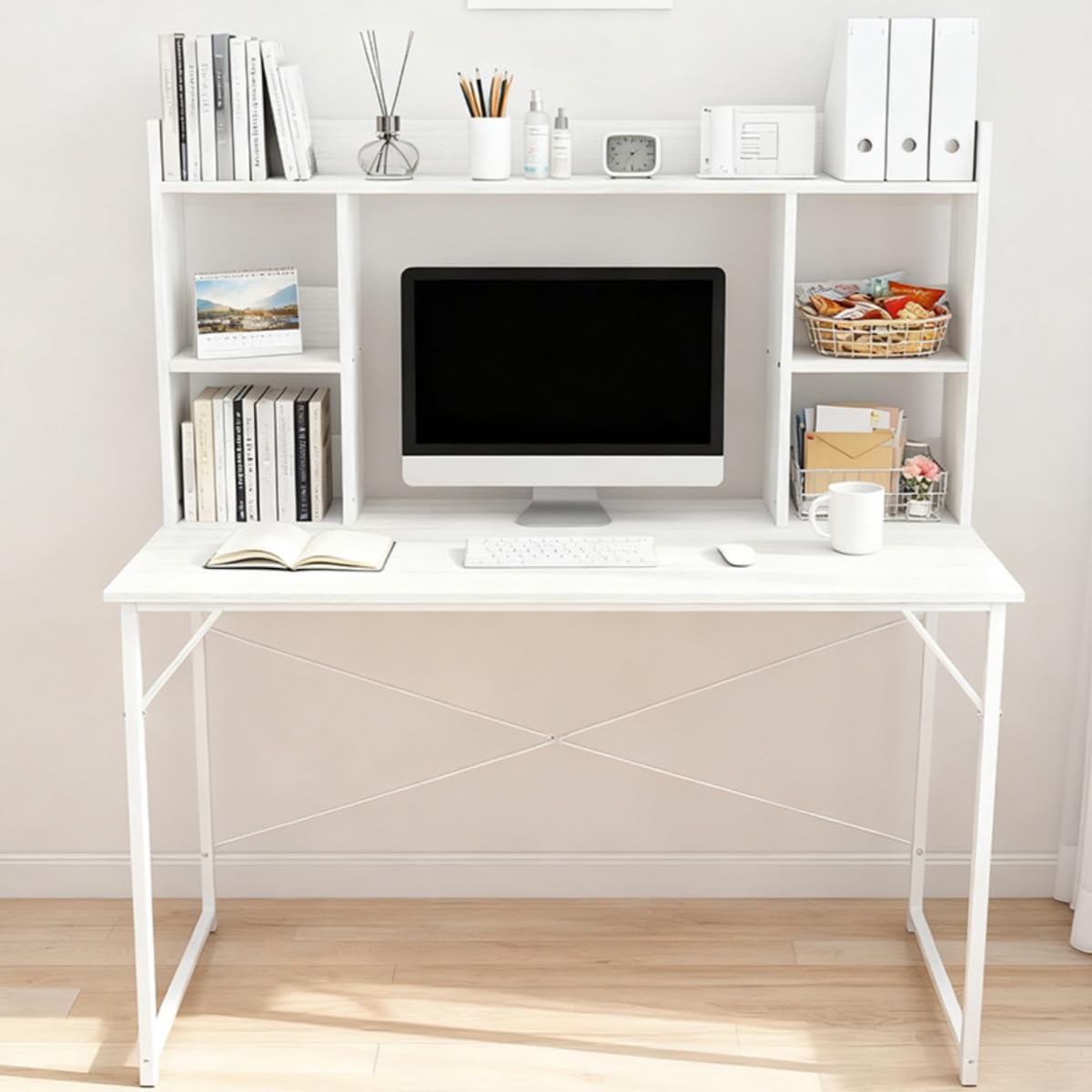 Amazon | 牧小苫＼msmr上棚付きデスク 幅80／100／120cm パソコン