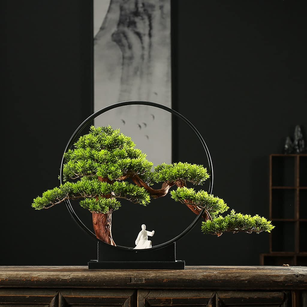 Amazon｜シミュレーション鉢植え盆栽 陶磁器のフィギュアと人工盆栽の