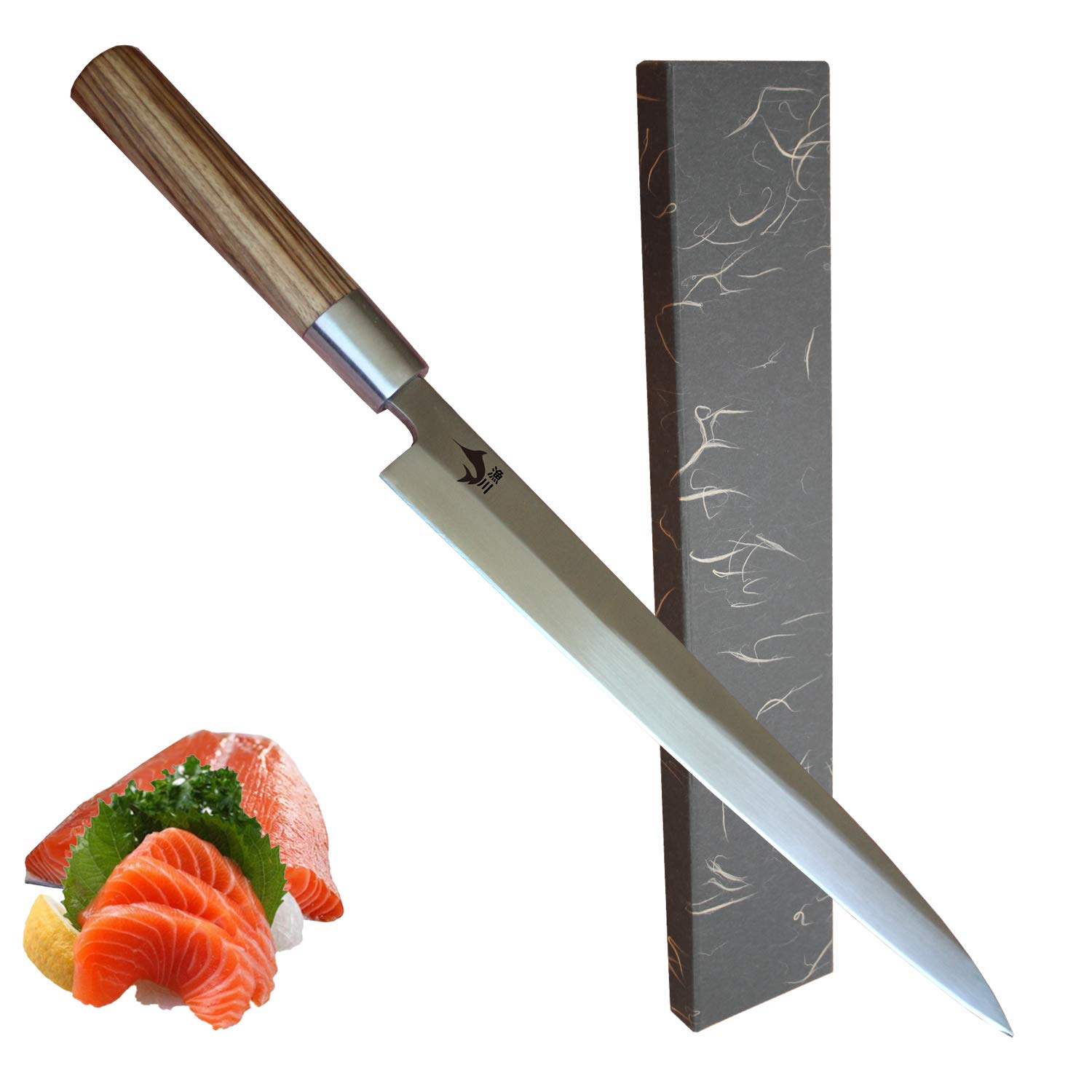 Amazon｜漁川 刺身包丁(柳刃包丁) 【6Cr16MoV鋼】 【刃渡240】 右利き