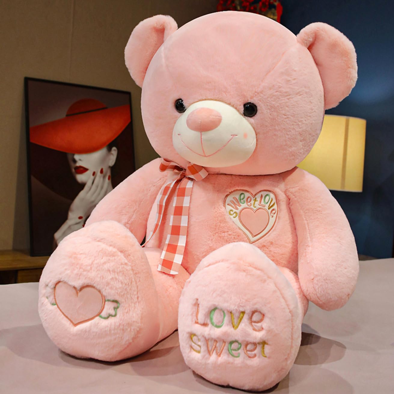 Amazon｜M．ASSOLATO アニマル ぬいぐるみ ピンク 熊 クマ