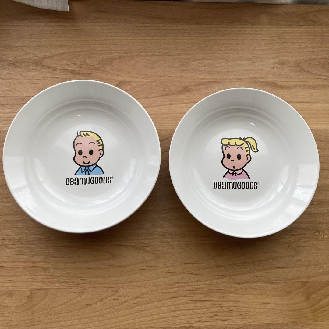 Amazon.co.jp: オサムグッズ お皿2枚セット ミスタードーナツ 原田治
