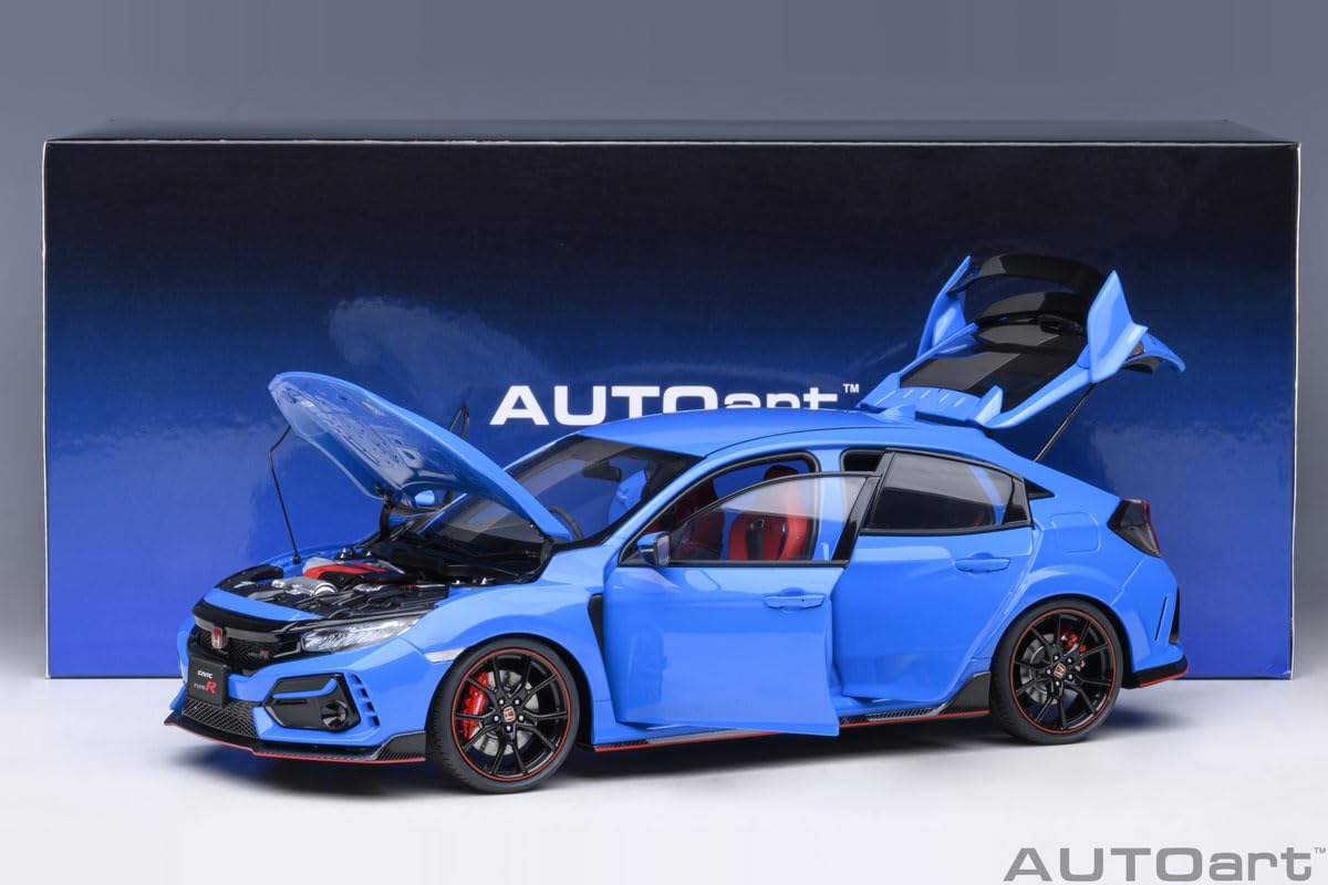 Amazon.com: AUTOart 1/18 Honda Civic Type R (FK8) 2021 Racing Blue