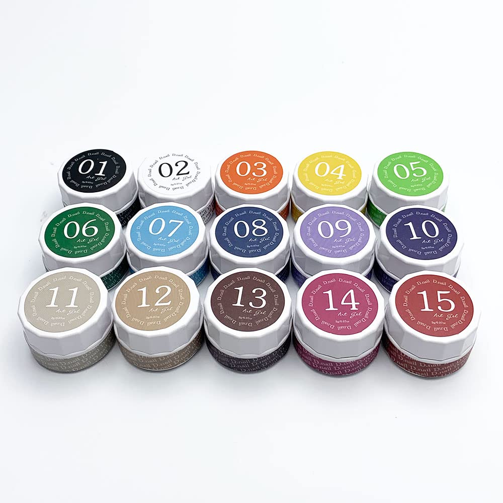 Amazon | D.nail アートジェル (極ジェル) 2g 15色全色セット 痛ネイル