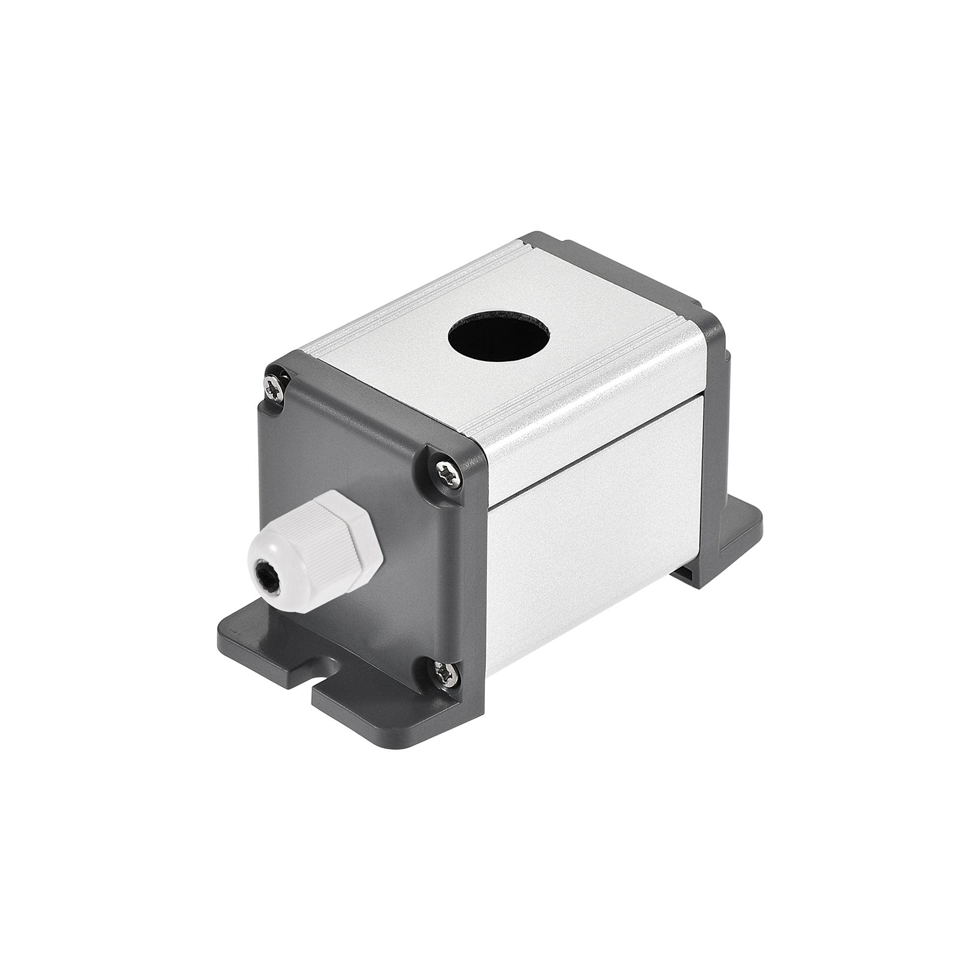 uxcell Single Holes 16mm Aluminum Switch Button Station Box with a
