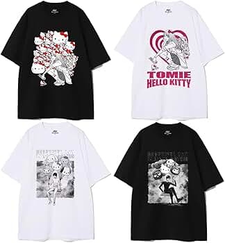 Amazon.co.jp: [SPOORY] 伊藤潤二 x ハローキティ Tシャツ 川上富江