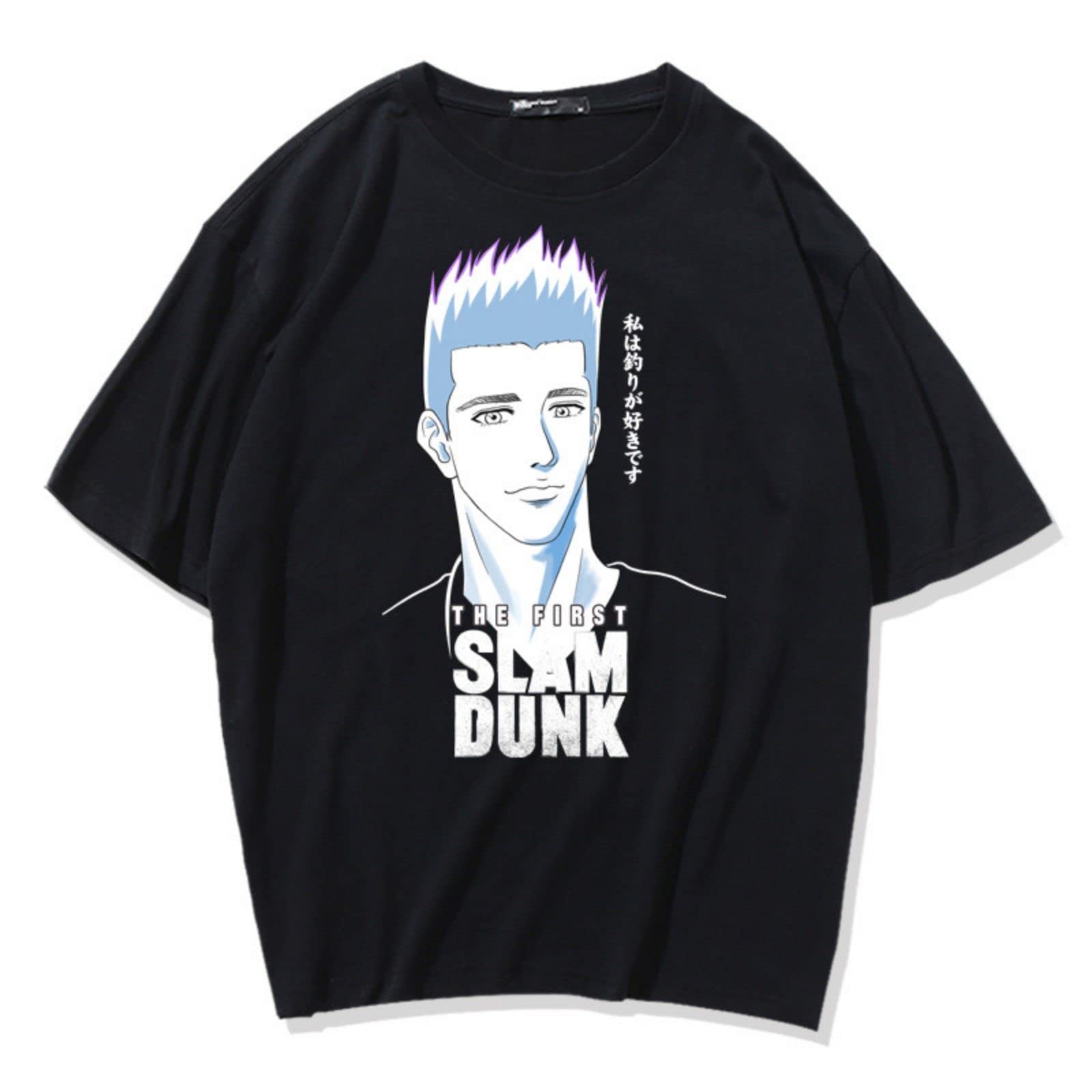 Amazon.co.jp: スラムダンクTシャツ 半袖 綿100% 黒生地 The First