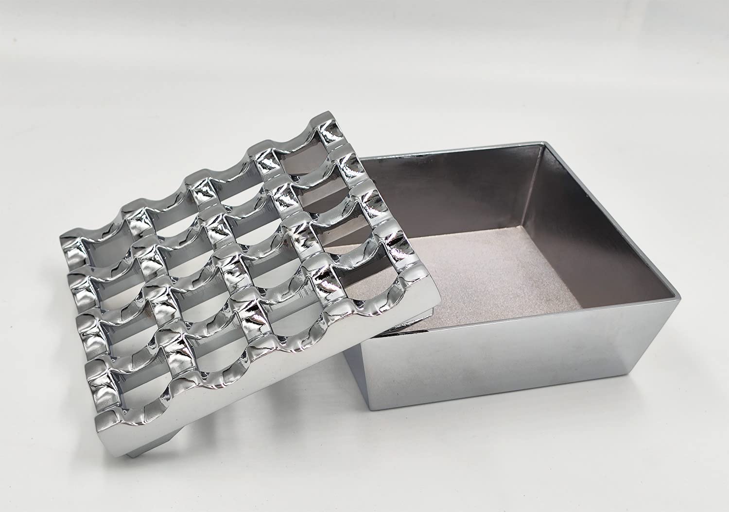 Amazon.co.jp: Honoro ヴィンテージ灰皿 金属製 16分割のグリッド