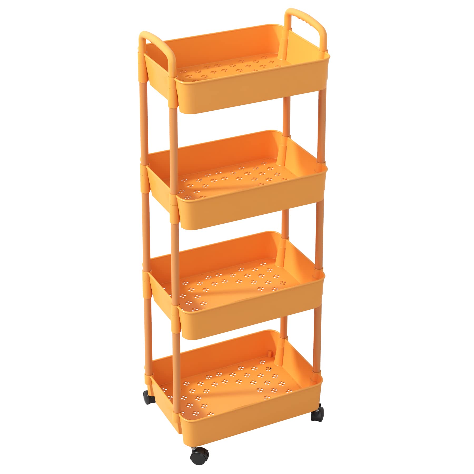 Amazon.co.jp: キッチンワゴンキッチンラックキャスター付き収納棚