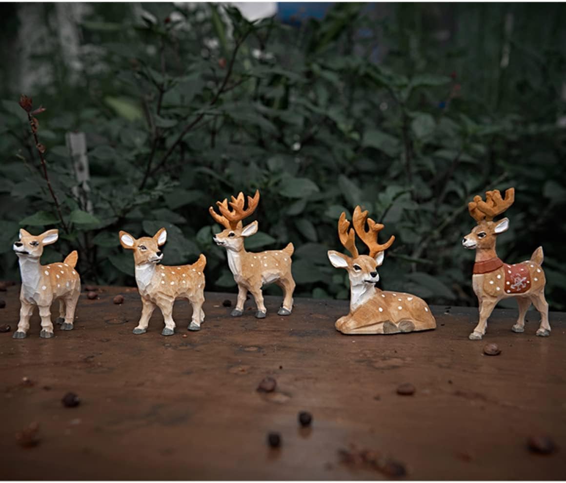 Amazon.co.jp: 可愛い置物 鹿 フィギュア ミニチュア おもしろい置物