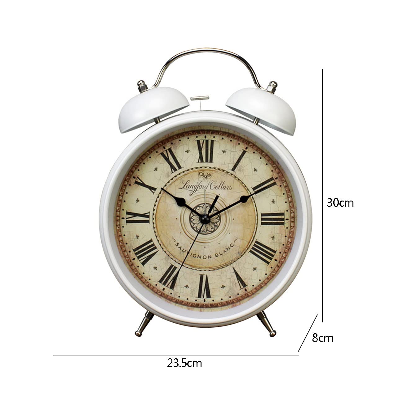 Amazon.co.jp: クロック 置き時計 ローマ数字の大きい目覚まし時計8