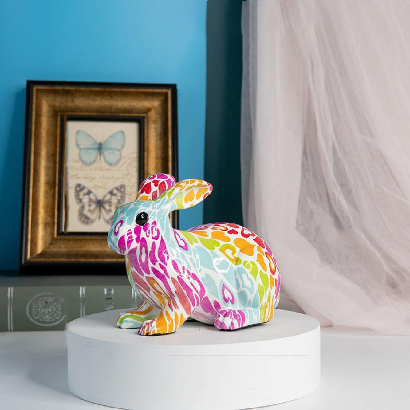 Amazon.co.jp: うさぎ オブジェ ペイントされた アニマルオブジェ