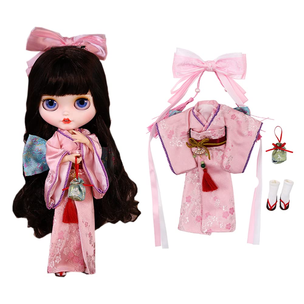 Amazon.co.jp: rakulifey ブライス服 和服 髪飾り付き ネオブライス
