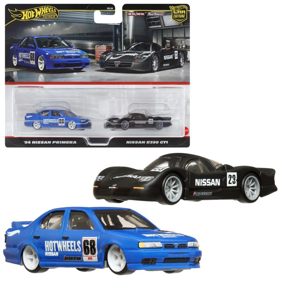 Amazon.com: Hot Wheels HRR74 Premium 2 Pack Nissan R390 GT1/ '94