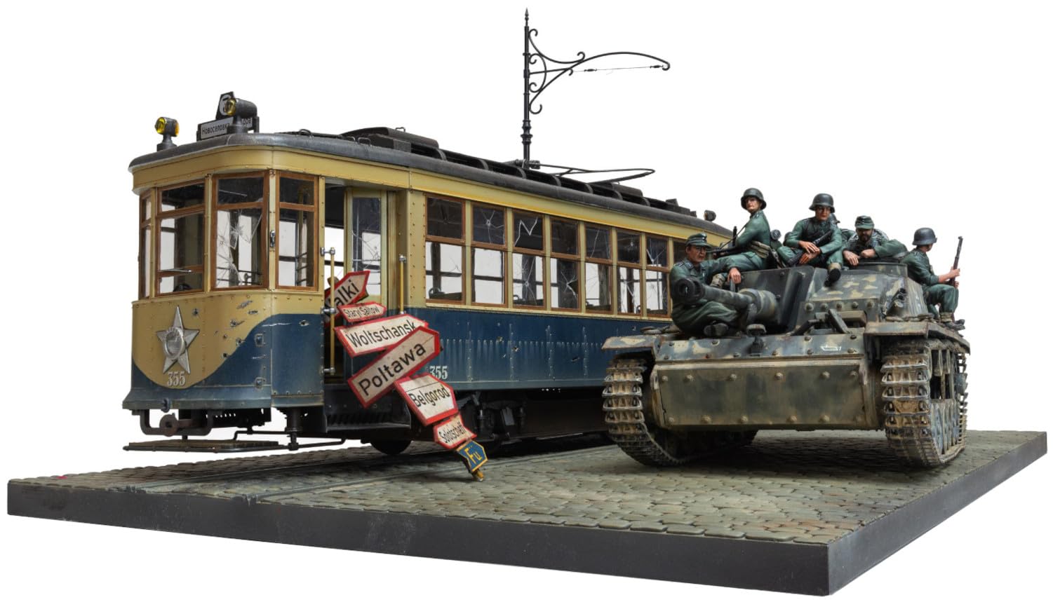 Amazon | ミニアート 1/35 ハリコフ 1943 路面電車＆三号突撃砲G型 w
