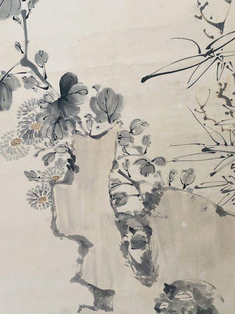 浦上春琴春琴蓬莱図【祝儀軸】紙本掛軸肉筆画時代箱共箱付き模写NO9