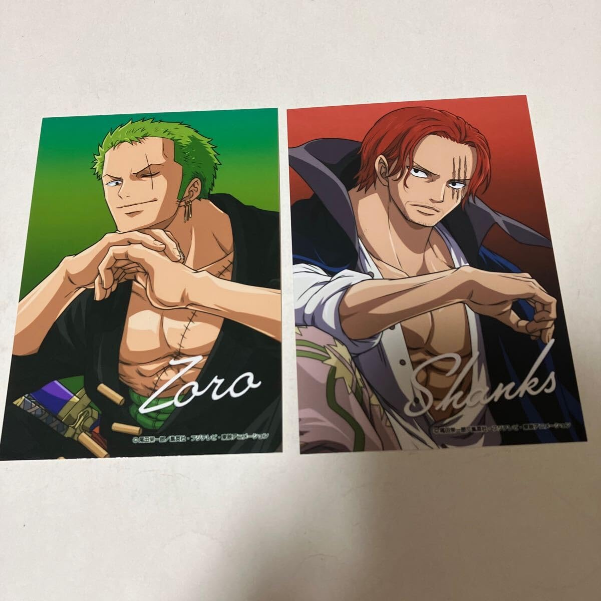 Amazon.co.jp: ONE PIECE ワンピース 生ブロマイド ゾロ シャンクス