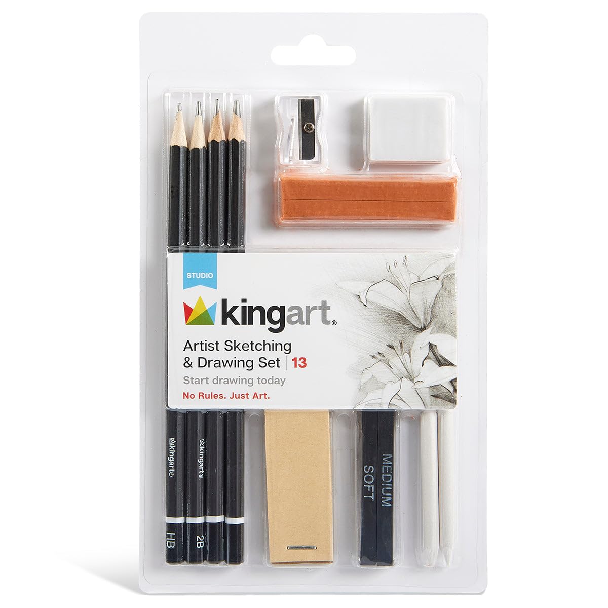Amazon.com: KINGART 13-Piece Sketching & Drawing Set – Complete