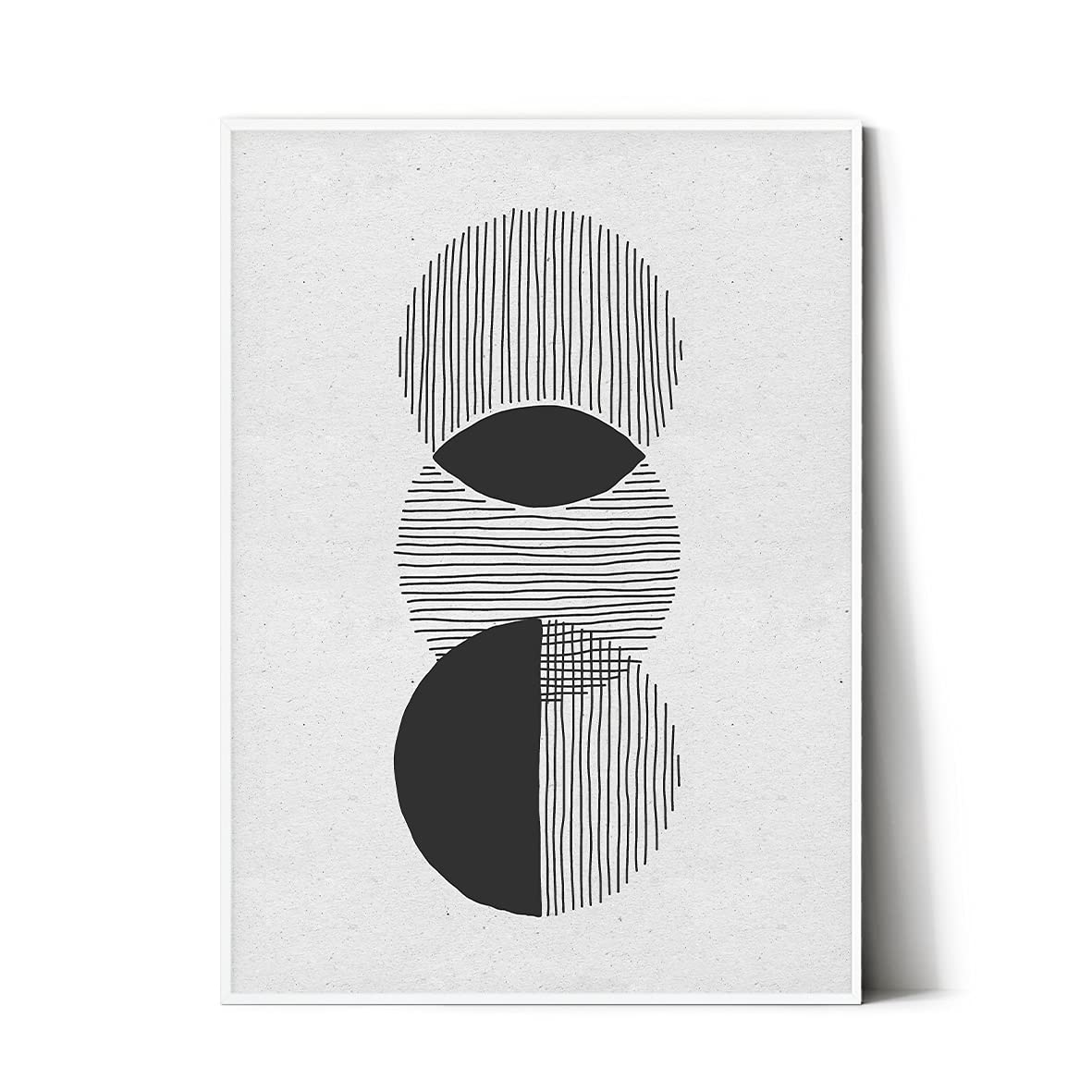 Amazon.co.jp: E.hina アートポスター【モノクロ 抽象画 300