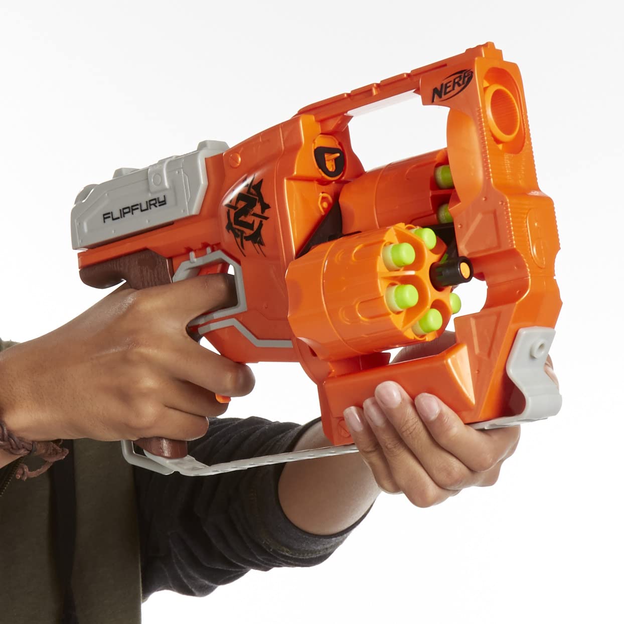 Amazon.com: NERF Zombie Strike FlipFury Blaster : Toys & Games