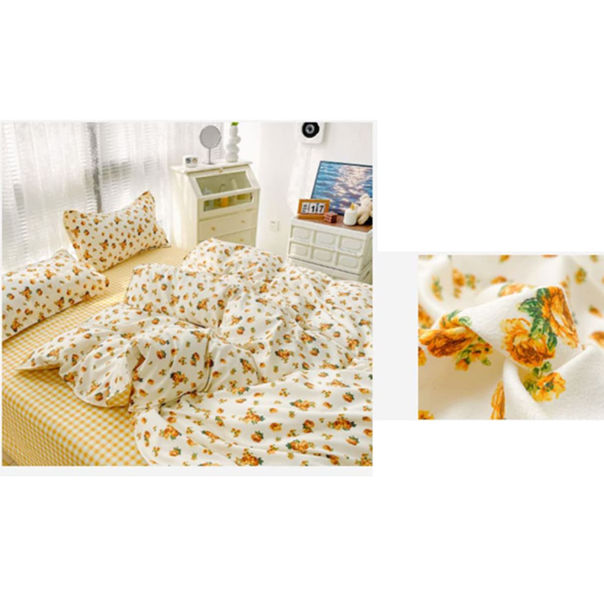 Amazon｜[tqqem] 掛けふとんカバー シングルロング 花柄 綿 花柄