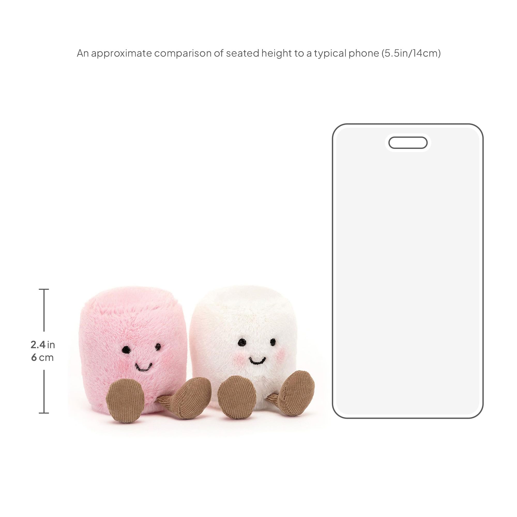 Amazon.co.jp: Jellycat 面白いピンクと白のマシュマロ コレクション用