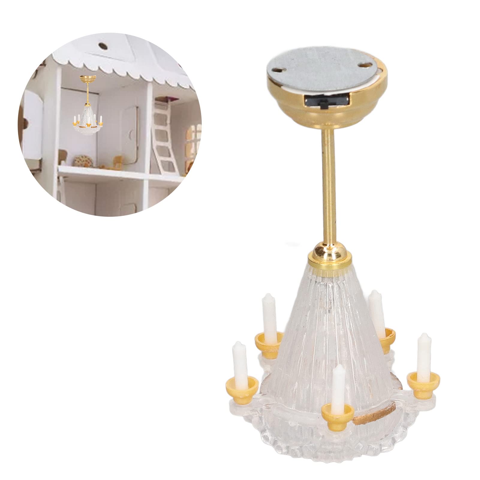 Amazon | ミニチュアシャンデリア ミニチュアシャンデリア 1/12