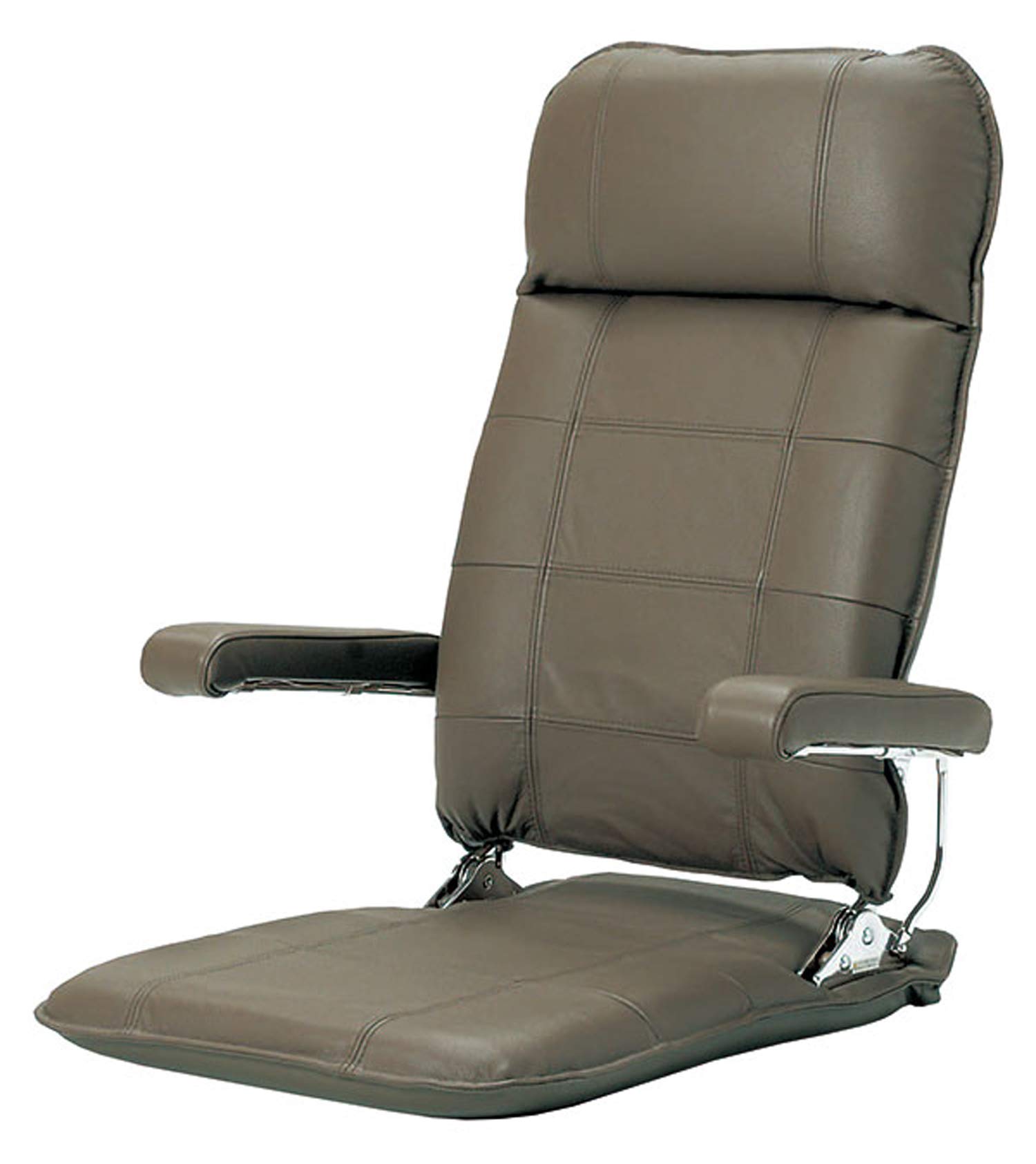 Amazon｜光製作所 座椅子 ブラウン色 本革 日本製 リクライニング