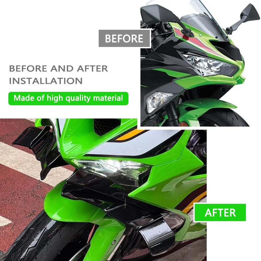 Amazon | FOR ZX-6R ZX636 2024 用オートバイフロントウィング