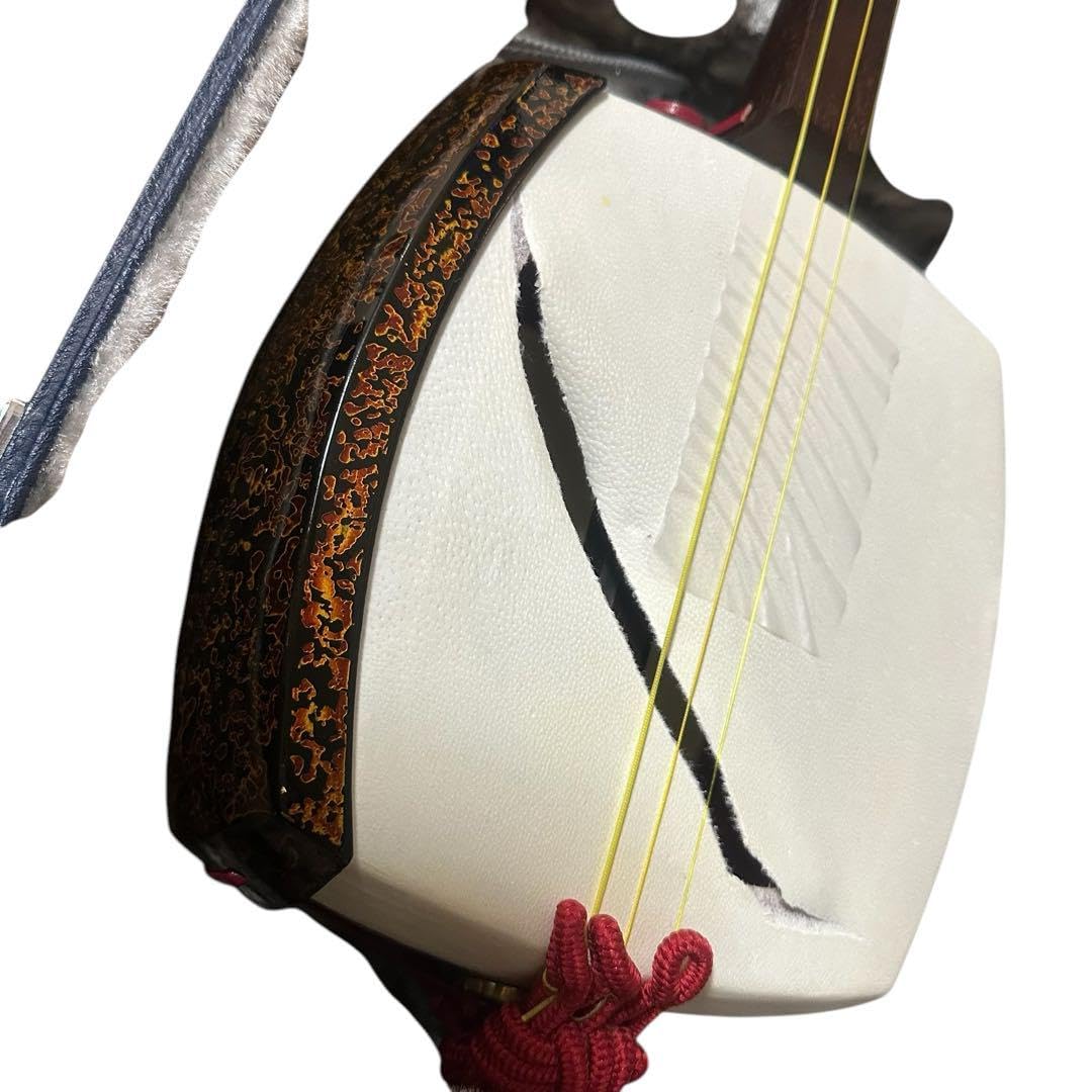 極美品】高級 津軽三味線 太棹 トチ目 紅木 丸内胴 正寸 プロ仕様 現状品