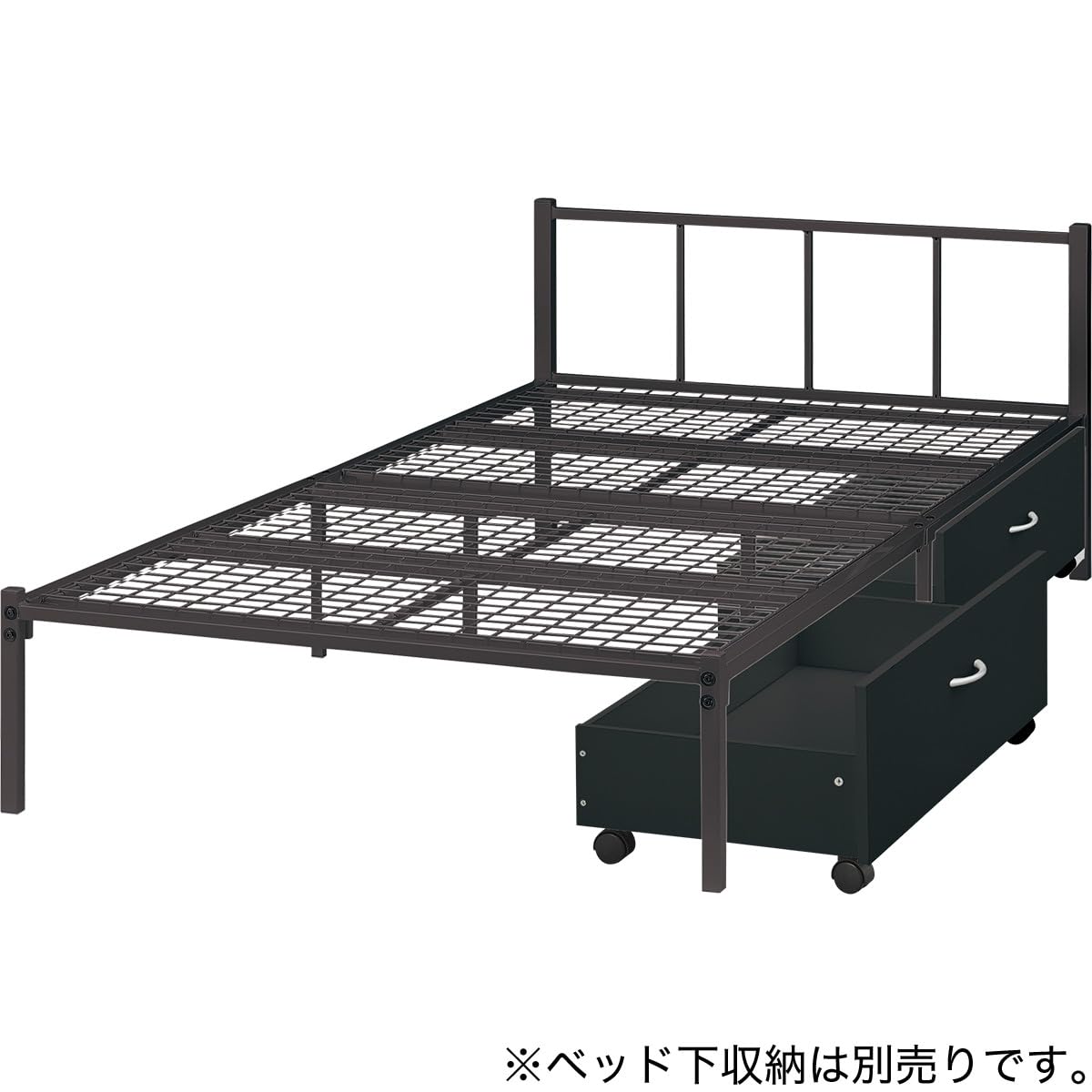 Amazon｜ニトリ(NITORI) シングルパイプベッド バジーナF3 BK 2000916