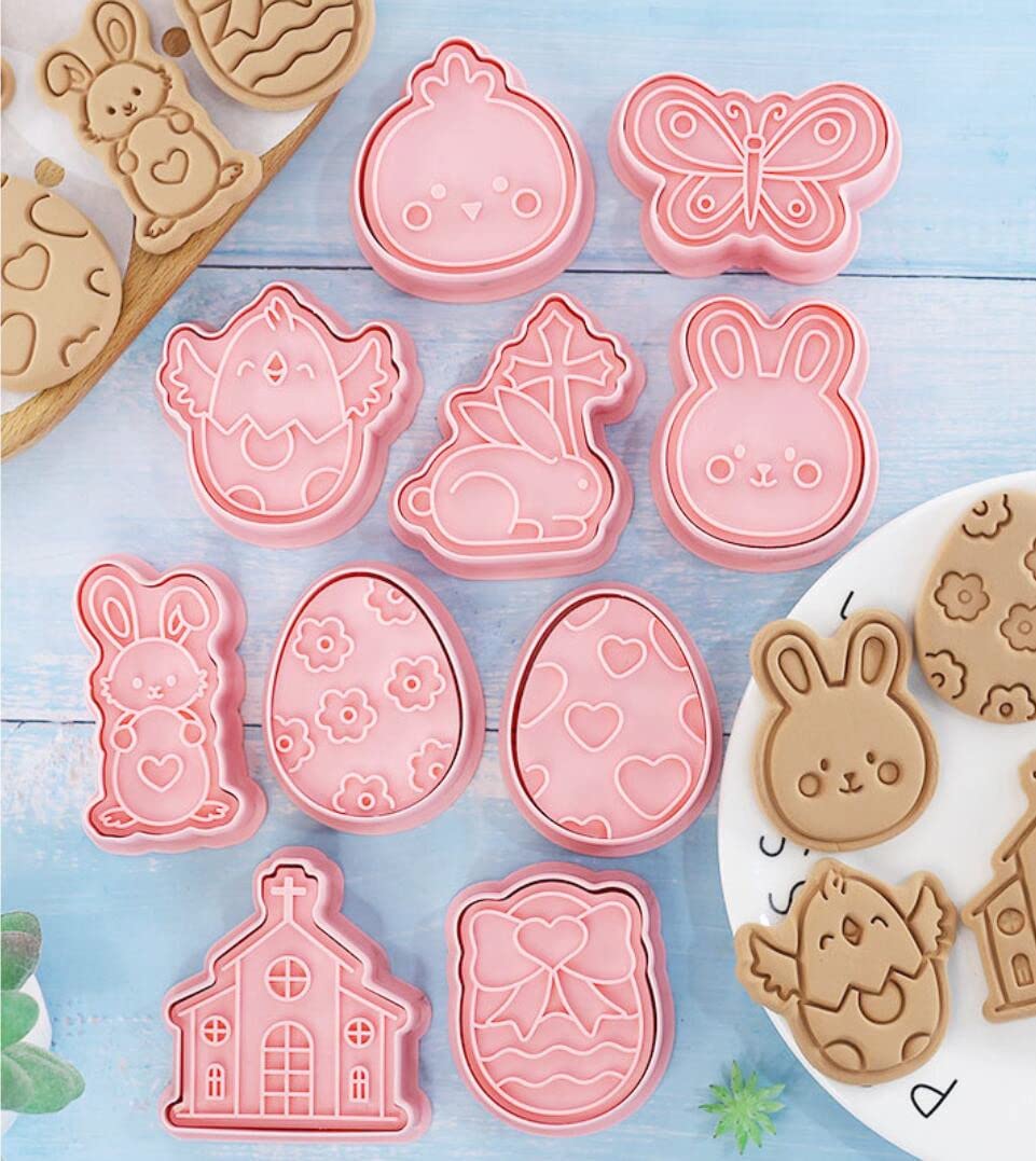 Amazon | かわいいイースタークッキーカッター 8個 ひよこ クッキー型