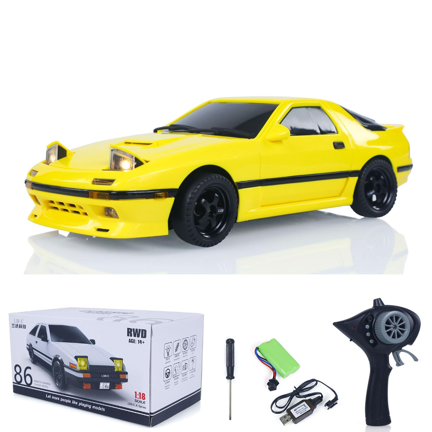 Amazon.co.jp: wheelfun 1/18 LDRC 2.4G ラジコン ドリフトカー 4×2