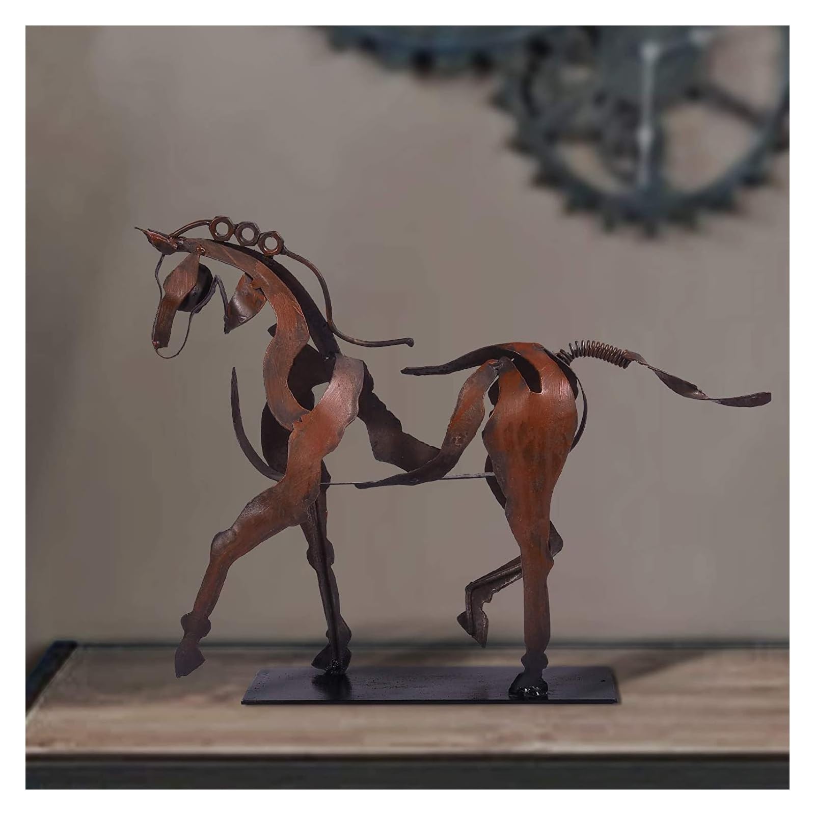 Amazon.co.jp: 装飾像馬メタル立体透かしアドニス馬彫刻メタル