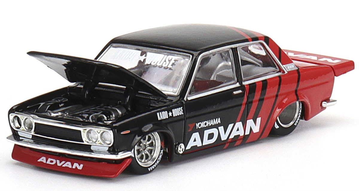 Amazon | 1/64 MINI-GT ダットサン 510 プロストリート ADVAN (左