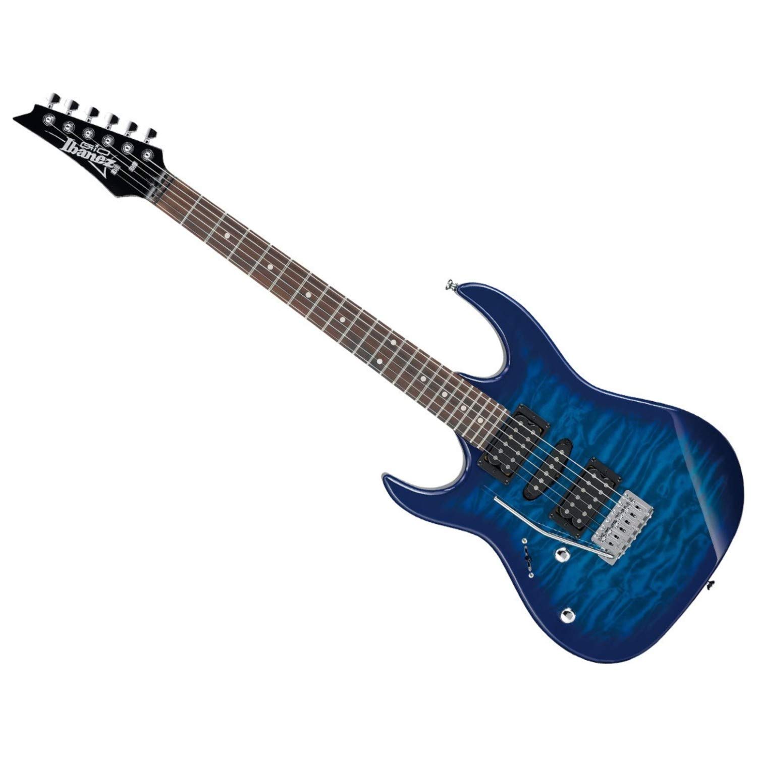 Amazon.com: Ibanez Gio GRX70QAL Left-Handed - Transparent Blue