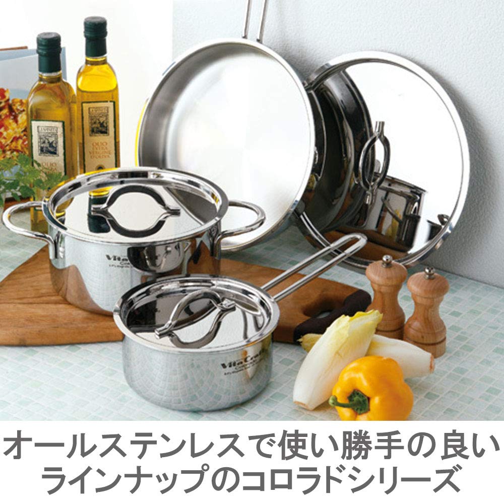 Amazon.co.jp: ビタクラフト 両手鍋 IH対応 ステンレス 蓋付 10年保証