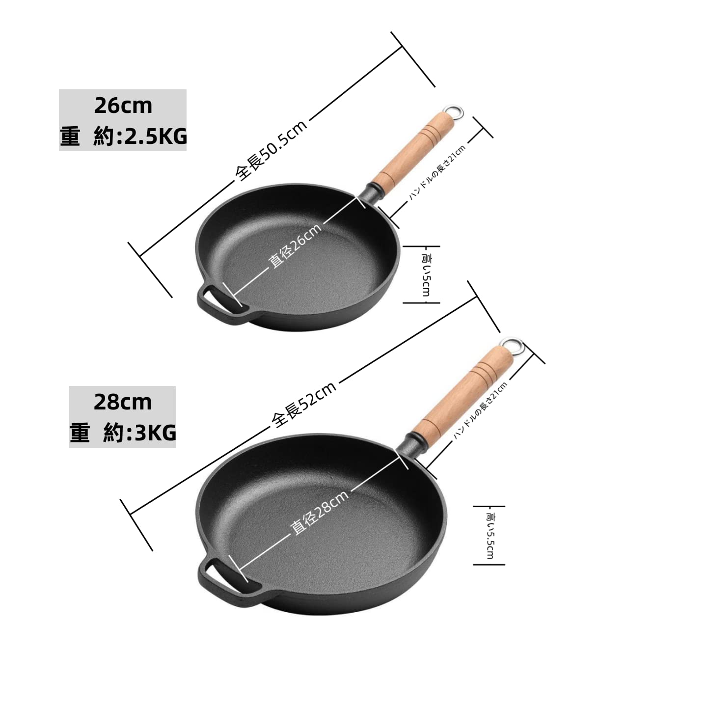 Amazon | 鉄製フライパン フライパン 鋳鉄製 キッチンフライパン 鉄鍋