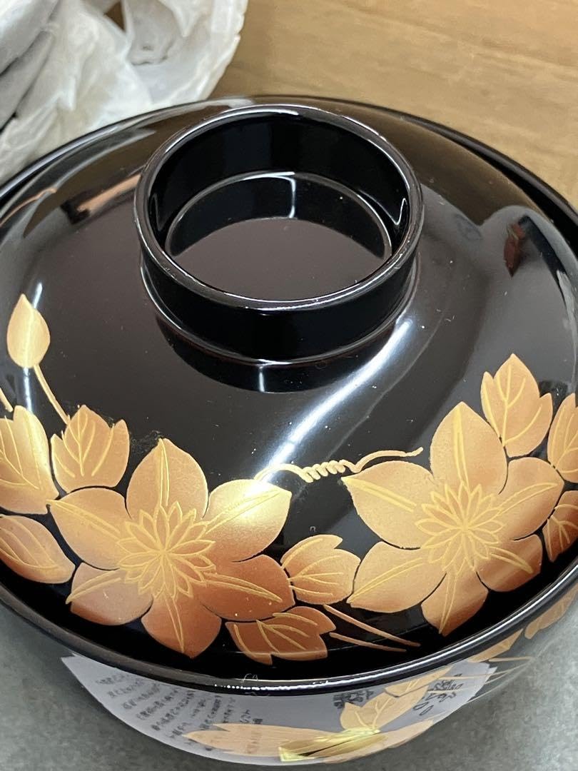 蒔絵 松 鷹紋 朱塗金縁吸物椀 20客 共箱 蒔絵 松 鷹紋 朱塗金縁吸物椀