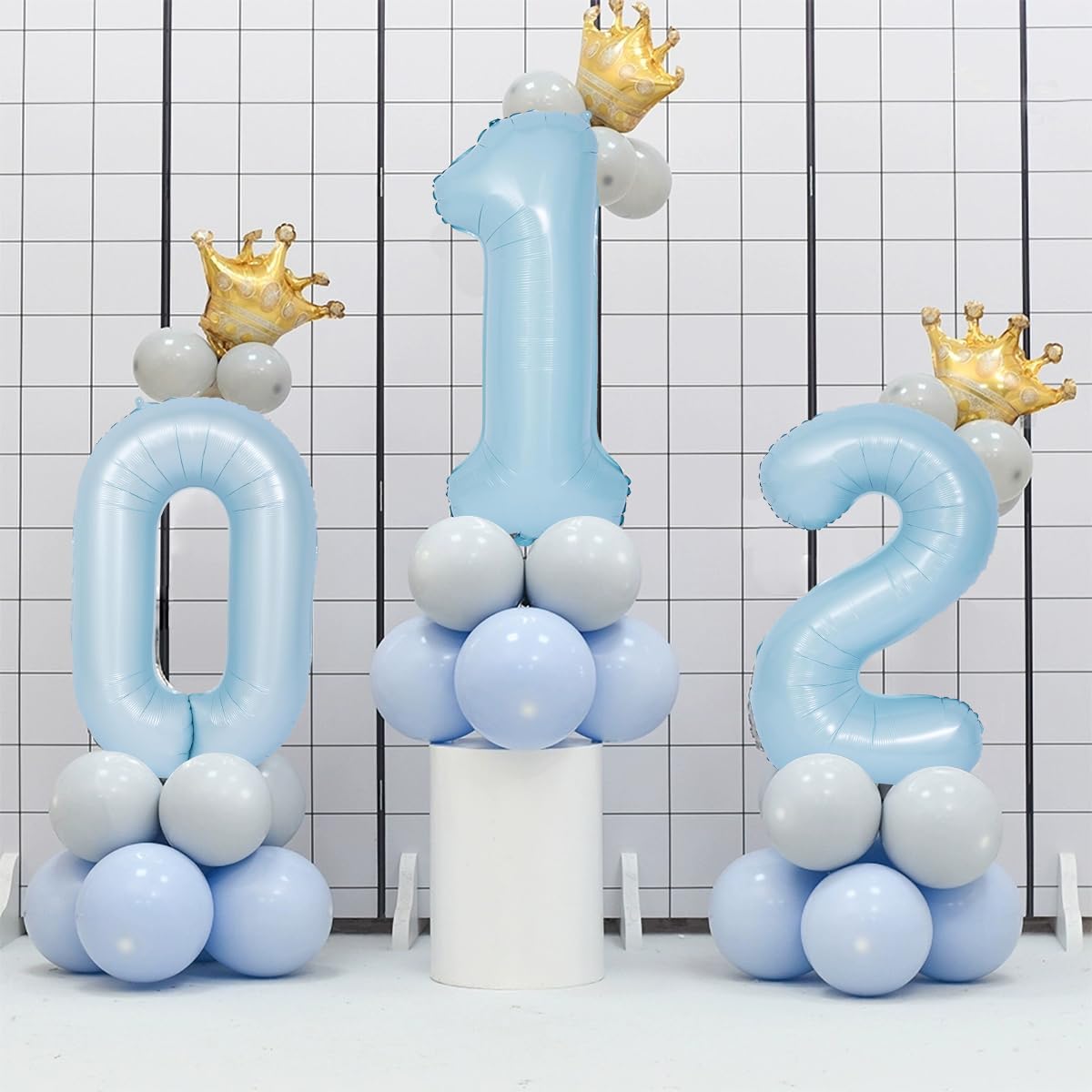 Amazon | 数字 バルーン ライトブルー 40インチ 水色 数字6 風船 誕生