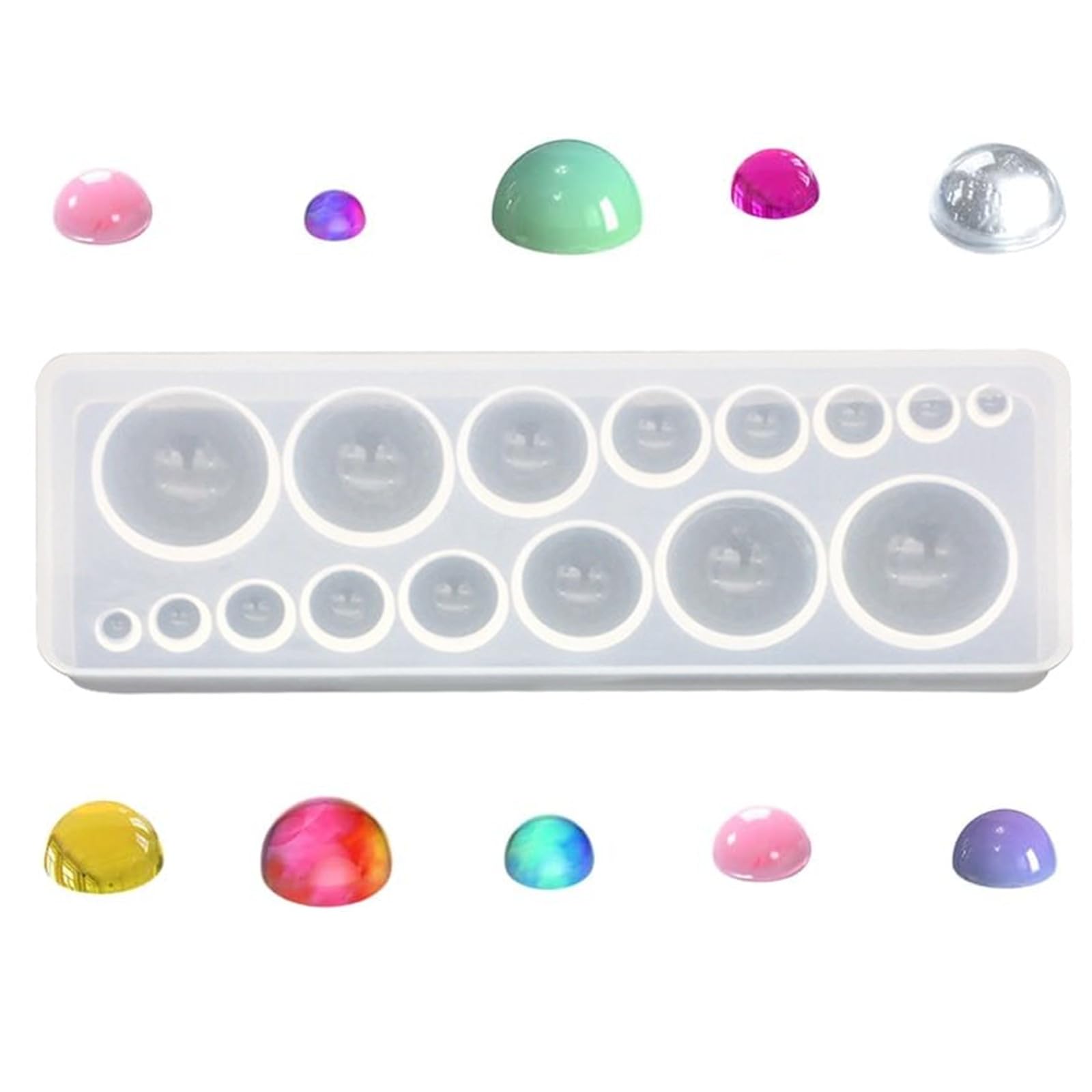 Amazon.co.jp: シリコンモールド型 半球 8サイズ 4/6/8/10/12/16/20