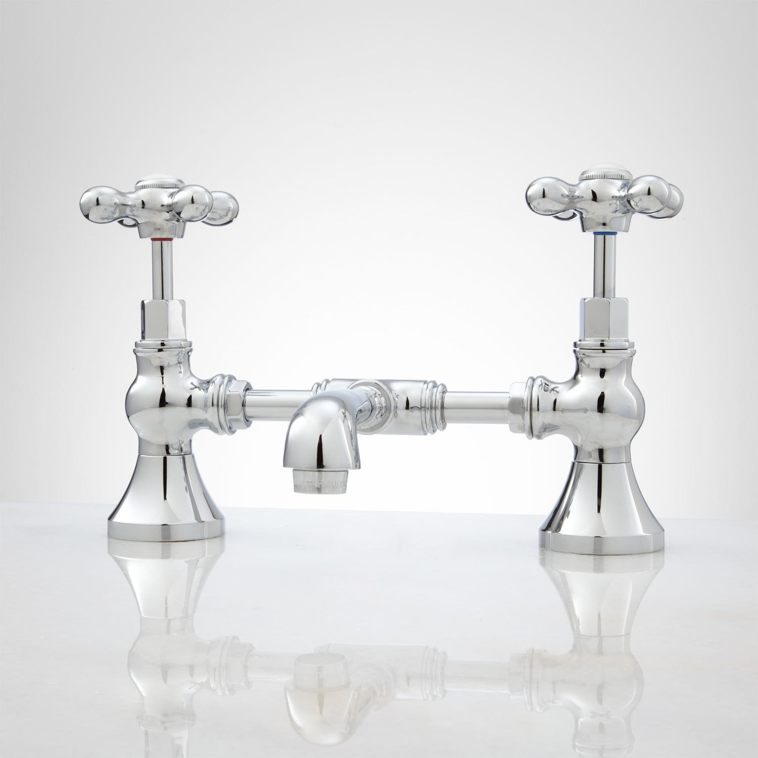 Signature Hardware 320279 Monroe Bridge Bathroom Faucet with Metal