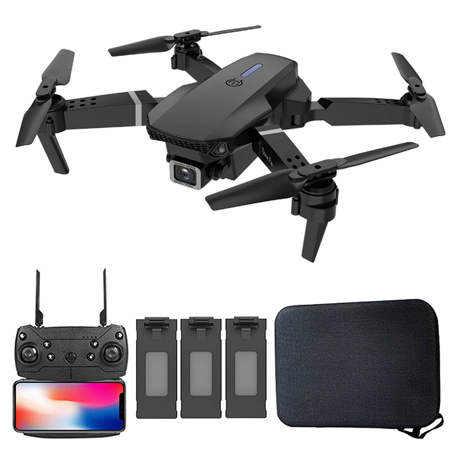 Amazon.co.jp: E88 ドローン カメラ付き 720P HDカメラ WI-FI FPV