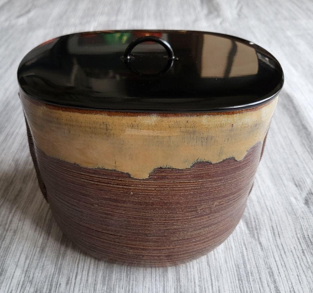 N604 水指 『高取焼』『碧山窯造』『兎摘み』 共箱 茶道具