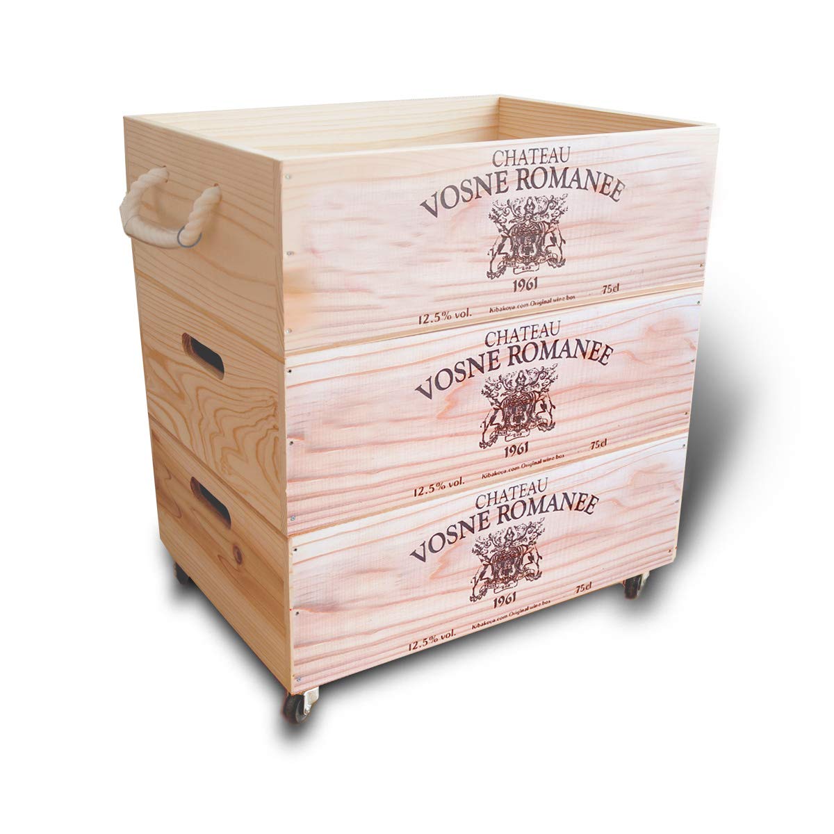 Amazon｜【3段ワインボックス】【下2段手穴 最上段ひも】木の香る