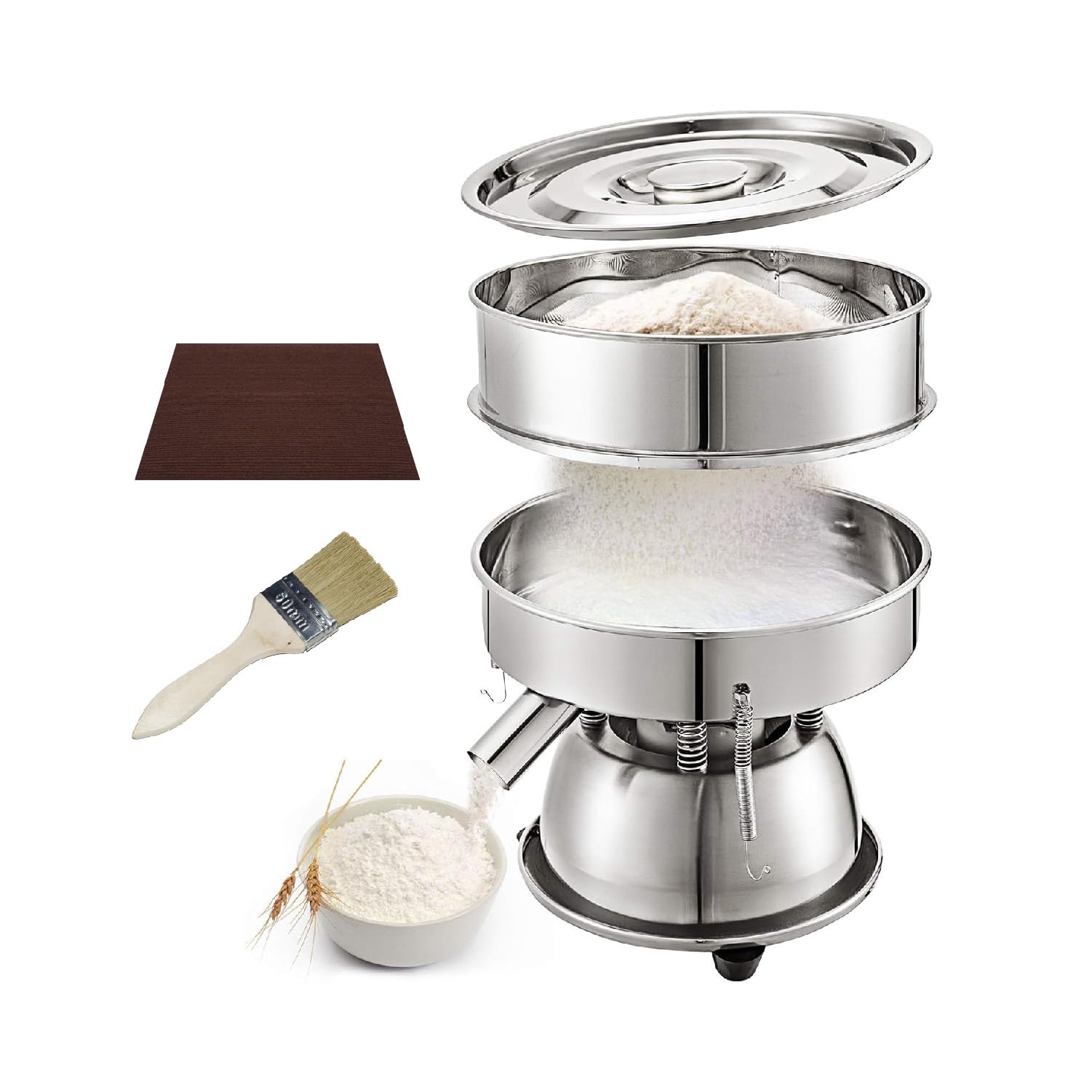 Amazon.co.jp: Kurflo 電動ふるい機 振動 粉ふるい機 業務用 304