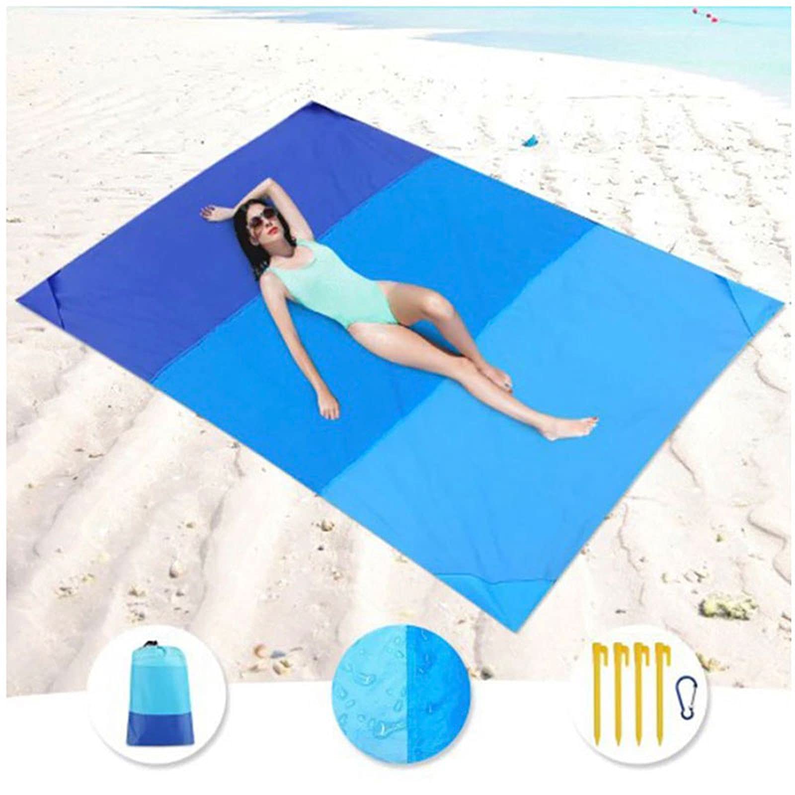 Amazon.co.jp: 大型ビーチマット、防水折りたたみ式ピクニック